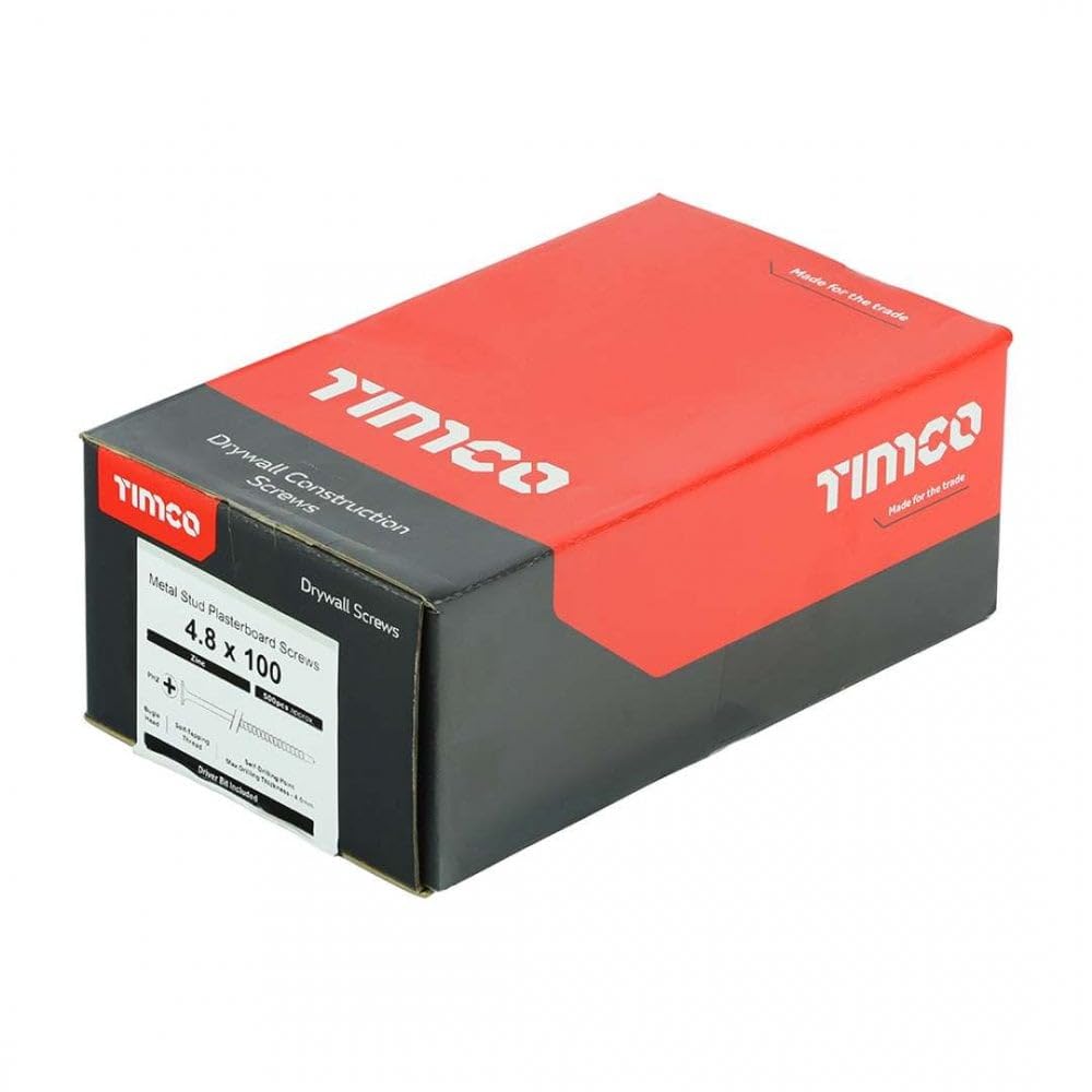 Timco BZP PH2 Schnellbauschraube, silberfarben (Box von 1000), 00100PSDD