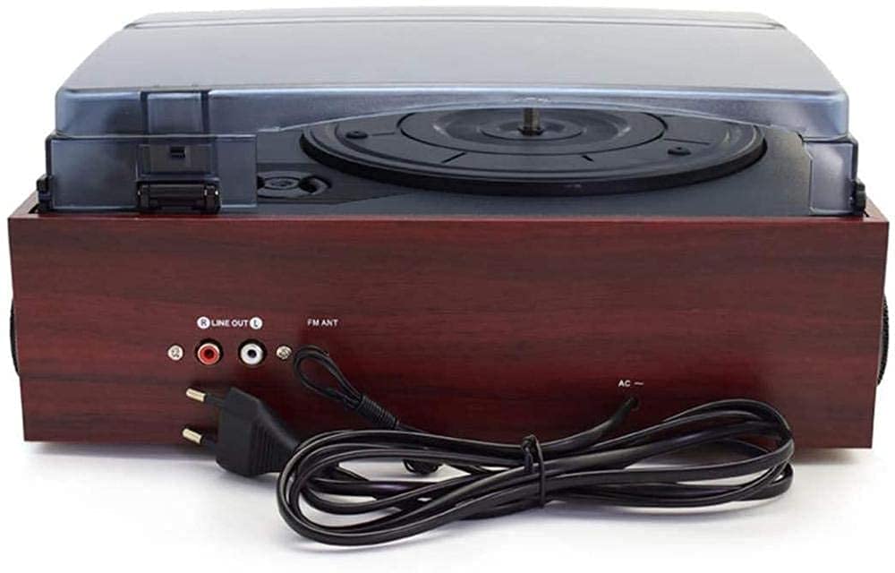 Giradischi vintage – Sistema retrò 4 in 1 con radio AM/FM, cassette e lettore CD, doppio altoparlante stereo per la riproduzione di musica classica