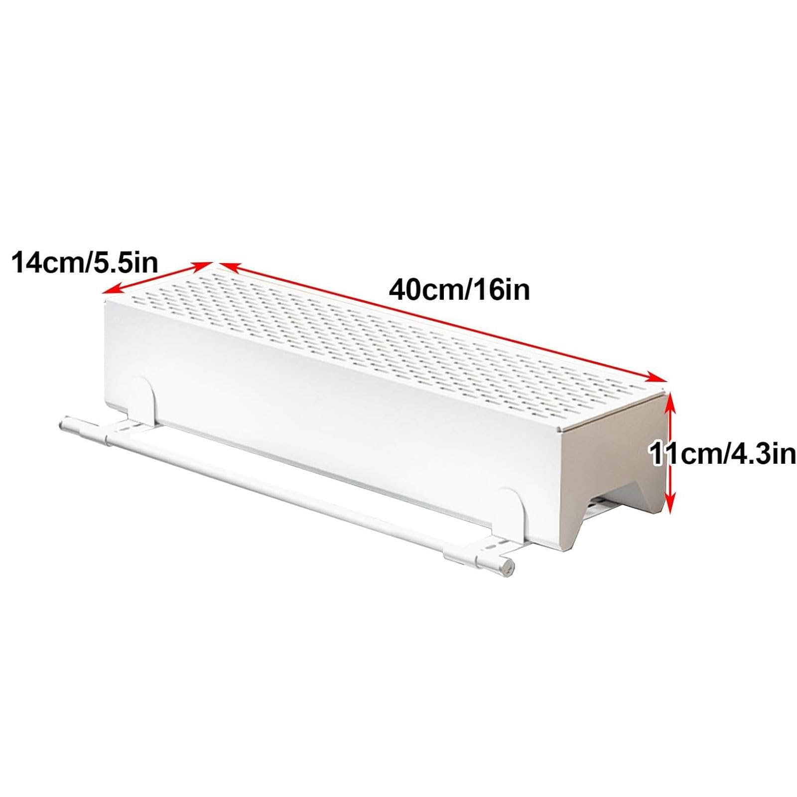 Uniwersalny zbiornik na nawilżacz do grzejników Lar Capaci Top Fill materiał aluminiowy chowany drążek do suszenia do sypialni (40 cm/15,7 cala)
