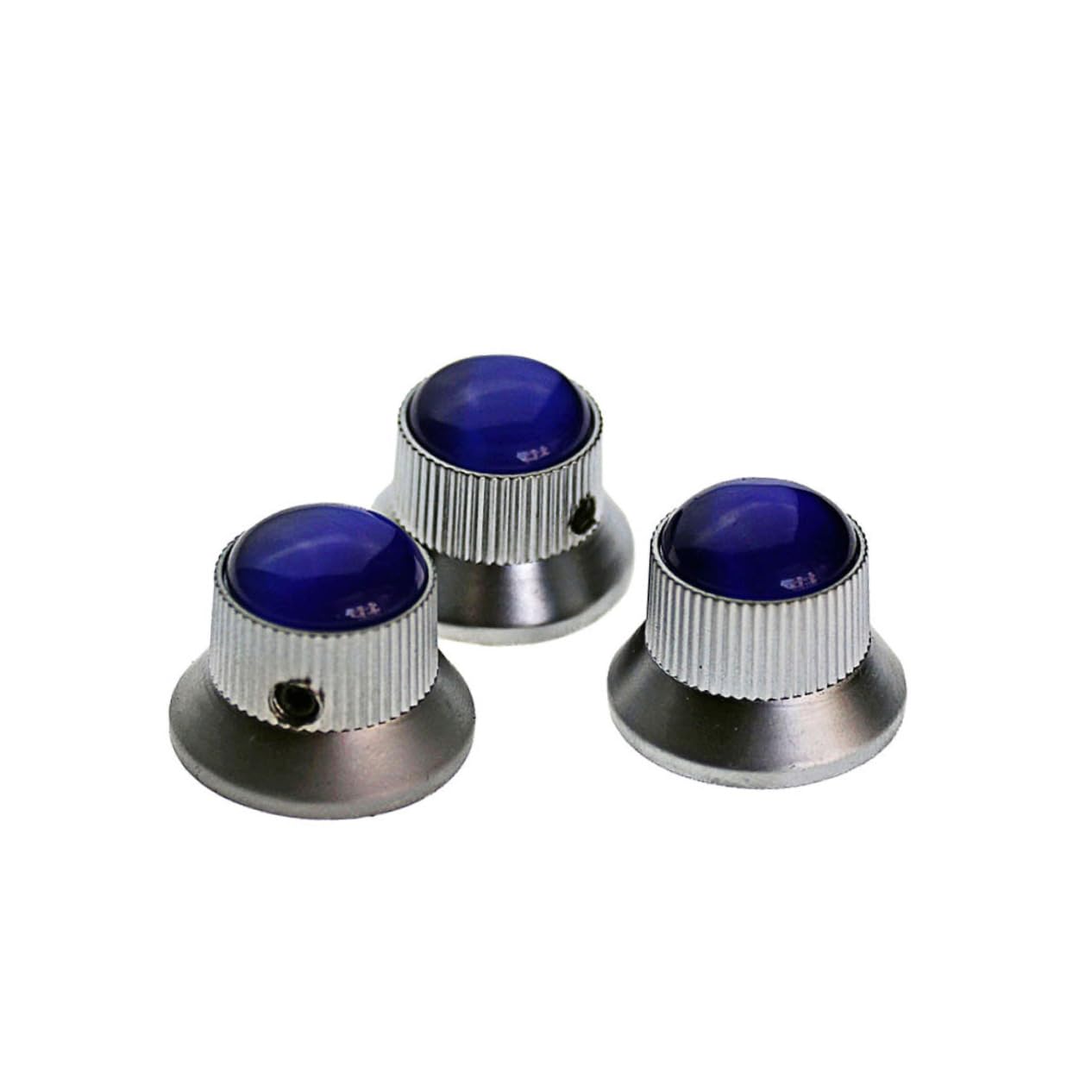ibasenice 2sets Bass Guitar Volume Knobs Plated Tone Control Knobs Easy Install 3pcs*2