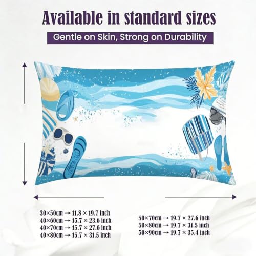 Taie d'Oreiller Décorative Grand Format 50x70cm Imperméable pour Jardin