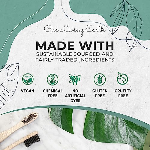 Natural Toothpaste Tablets With Bamboo Toothbrush For Teeth Whitening - Eco Friendly Travel Toothpaste Tablets - Fluoride-Free, Gluten-Free, Plastic-Free & Vegan | Spearmint Tooth Paste 60 Tablets #TOP1