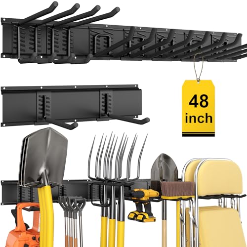 48" Garage Tool Organizer Wall Mount, Garden Tool Organizer, Gara...