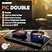 Nuwave Double Cooktop Induction Countertop Burner, Portable, 900 & 1800W, 100°F to 575°F, Large 8” Heating Coil, 50 Pre-Programmed Settings, Shatter-Proof Ceramic Glass, Built-In Safety Auto Shut Off