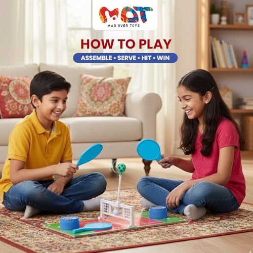 Image of Lawn Tennis Battle Big|Fast-Paced Tabletop Tennis Game for Kids & Adults|2-Player Head-to-Head Action |Includes Rackets, Ball & Net | Indoor Sports Game|Birthday Gift for Kids 5+ Years