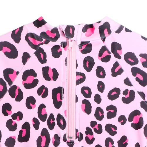 Image of Alakuoti Long Sleeve One Piece Ruffle Swimsuit for Toddler Girls Baby Girl Rashguard Shirt with UPF 50+ Sun Protection