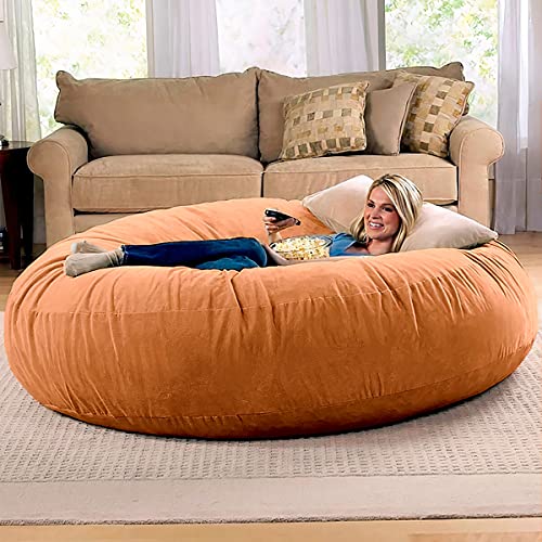 Jaxx 6 Foot Cocoon Large Bean Bag Chair for Adults, Mandarin