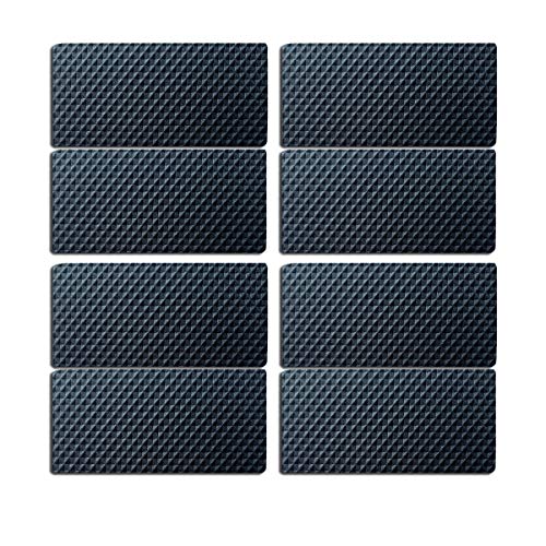 Almohadillas de fieltro autoadhesivas para muebles, 4 mm de grosor, protectores de suelo antiarañazos para mantener en su lugar, muebles (cuadrados 40 x 80 mm, 8 unidades), color negro Cover