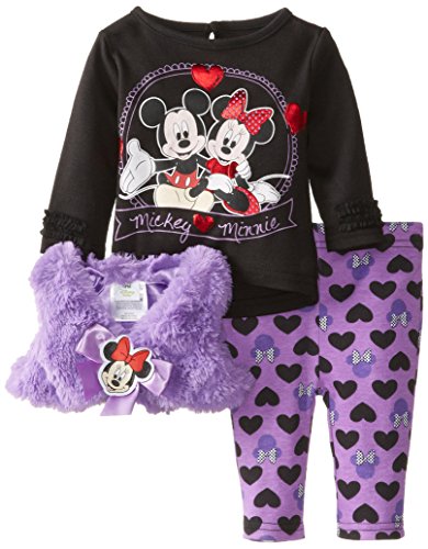 Disney Baby Girls' 2 Piece Vest Set, Amethyst Orchid,6/9 Months