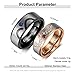 Nobelook Personalized Couple Rings Custom Engraved Name for His and Her Rings Set Mens Promise Matching Engagement Valentine's Day (Black # 1+Gold # 1)