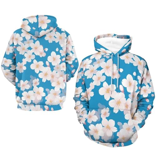 Hoodie fleur de cerisier blanche pour vos sorties décontractées - 7