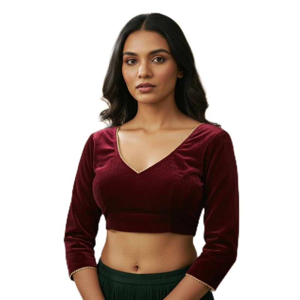 agof Women's Sleeveless Velvet Blouse – Luxurious Soft Party Top with Elegant Drape-picture-40