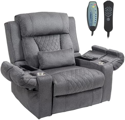 FUNECORP Big Man Power Lay Flat Lift Chair Oversized Recliner Dua...