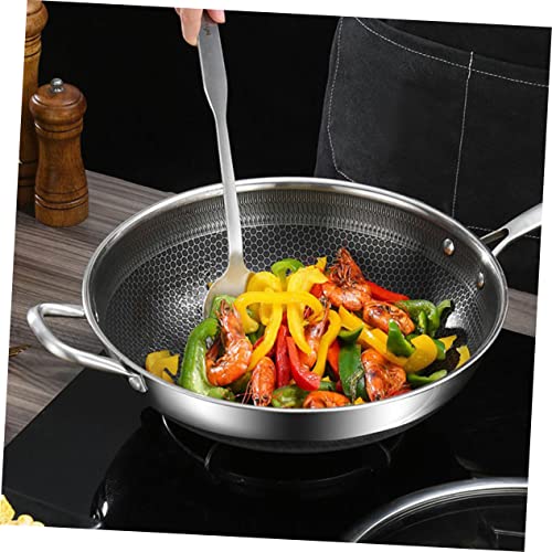 Wok de acero inoxidable antiadherente para estufa miniatura 6