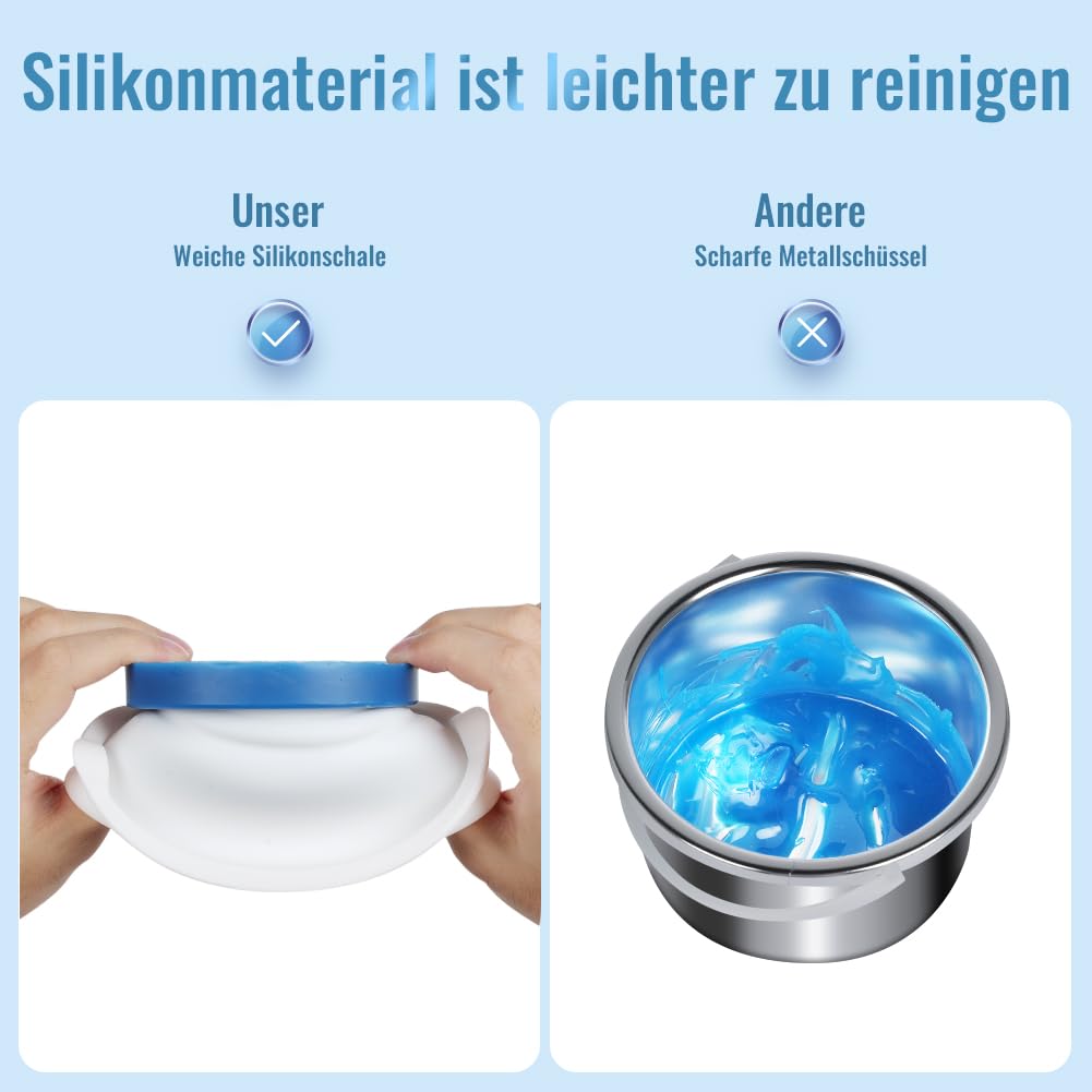 Waxing Set, LCD-Display, Silikonschale, Wachswärmer Wachs Haarentfernung mit 400g Waxing Perlen, 20 Holzspateln, 10 Papierringe zu Hause(Schwarz)