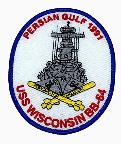 Squadron Nostalgia LLC USS Wisconsin BB-64 Desert Storm Patch,4in- Sew On