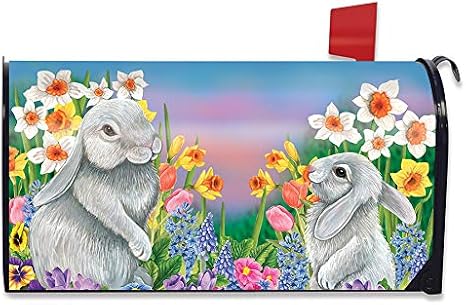 Briarwood Lane Spring Easter Mailbox Cover - Standard Size - Spring Friends Bunnies Magnetic Mailbox Cover for Easter Mailbox Cover for Outside image 5