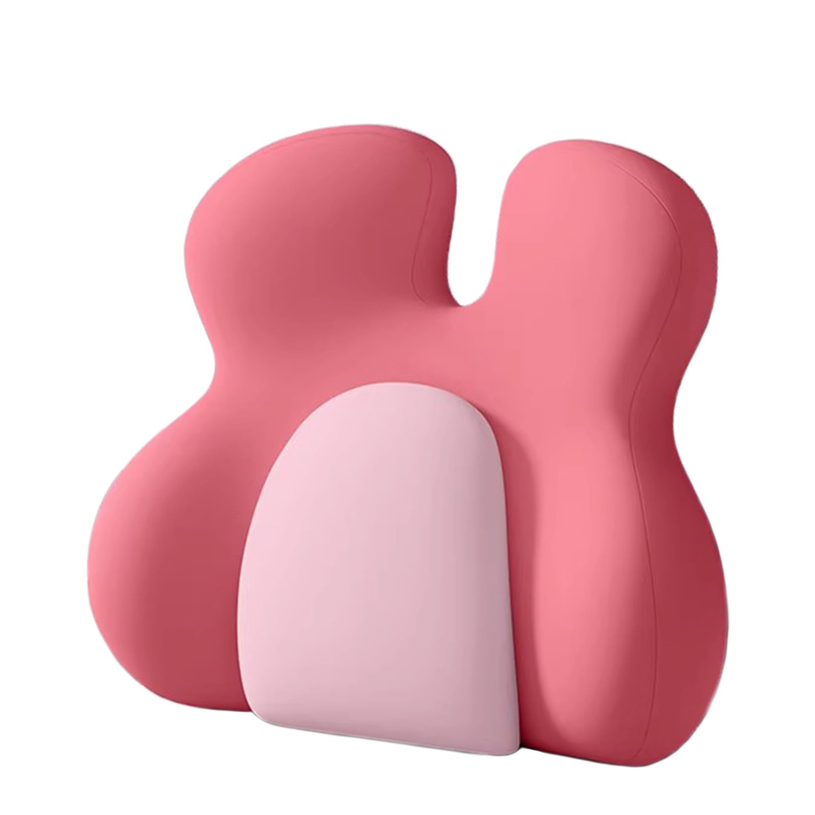 Lumbar Support Pillow for Office Chair Memory Foam Back Cushion for Car Seat Promotes Better Posture Back Pain Relief Ideal Desk Chairs Essentials White Seat Cushion(Pink,Lumbar Pillow)