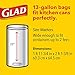 Glad Tall Kitchen Quick-Tie Trash Bags - 13 Gallon White Trash Bag – 80 Ct (Package May Vary)