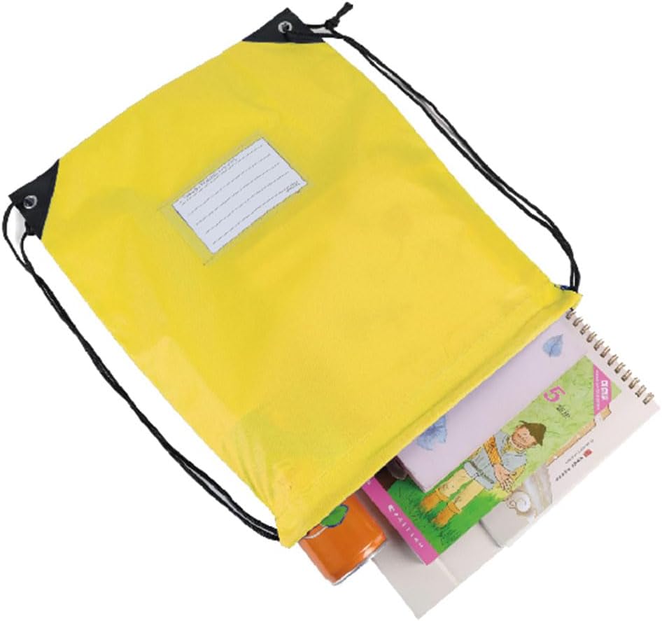 20 Pcs Drawstring Bags,Bulk Draw String Backpack, DIY Gym Sports Cinch Bag Sackpack for Women Men, Yellow - Image 4
