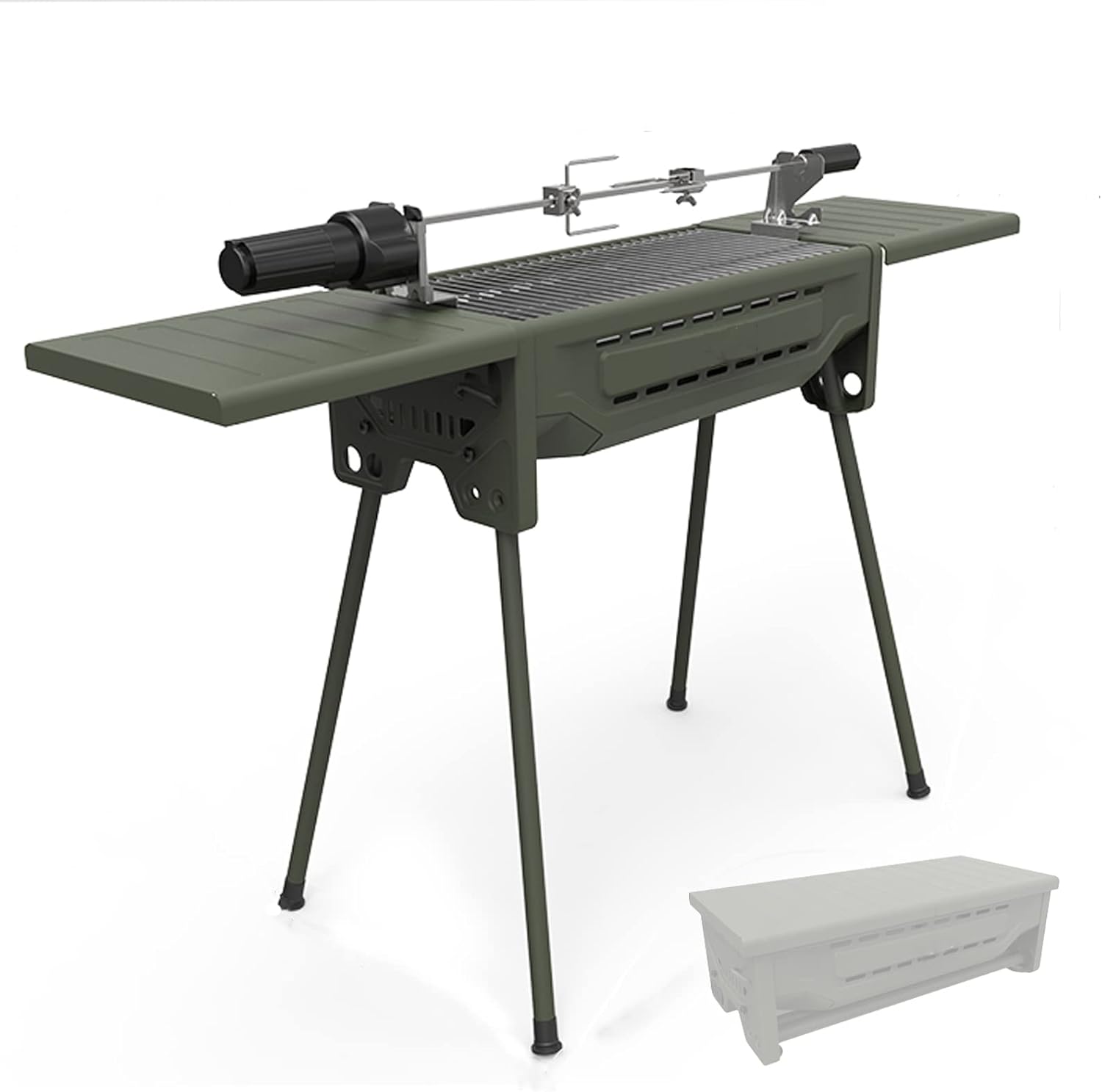 Outdoor Folding Portable BBQ Grill Home Barbecue Grill Two-Way Fully Automatic Electric Fork Camping Charcoal Barbecue