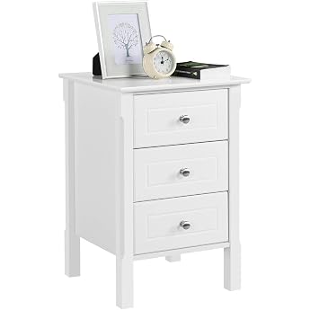 Yaheetech bedside table / bedside cupboard for box spring bed / bedside table with 3 drawers 60 cm high