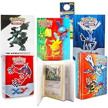 Pokemon Binders for Cards 6 Pack - Bundle with 6 Assorted Mini Binders, Each Holds 60 Cards Plus Door Hanger | Pokemon Card Carrying Case Set