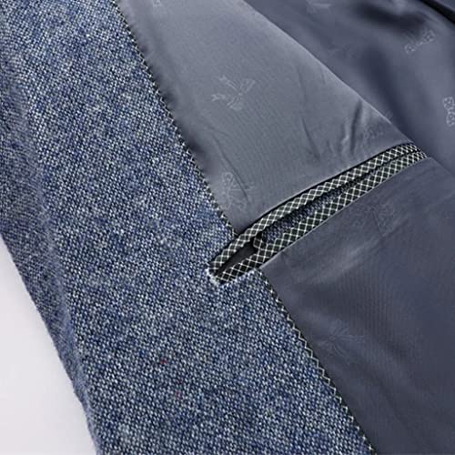 Autumn and Winter Light Tweed Suit Jacket Casual Slim Male Tops Business Youth Suit3