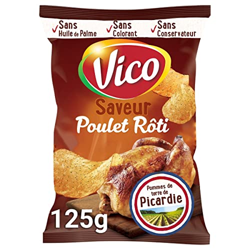 Vico - Juego de 3 patatas fritas con pollo y asado, 125 g