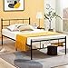 Aingoo Lit Cadre de Lit Simple Solid avec Un Grand Espace de Rangement pour Les Enfants et Les Adultes, 90x190(cm),Noir