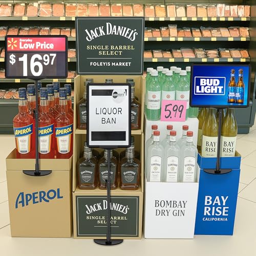 VAIIGO Posterständer, A4, stehender Schilderhalter für Tischplatte, verstellbarer Beschilderungsständer, Werbung, Menü, Notizständer, für Geschäft, Büro, Restaurant, 6 Stück