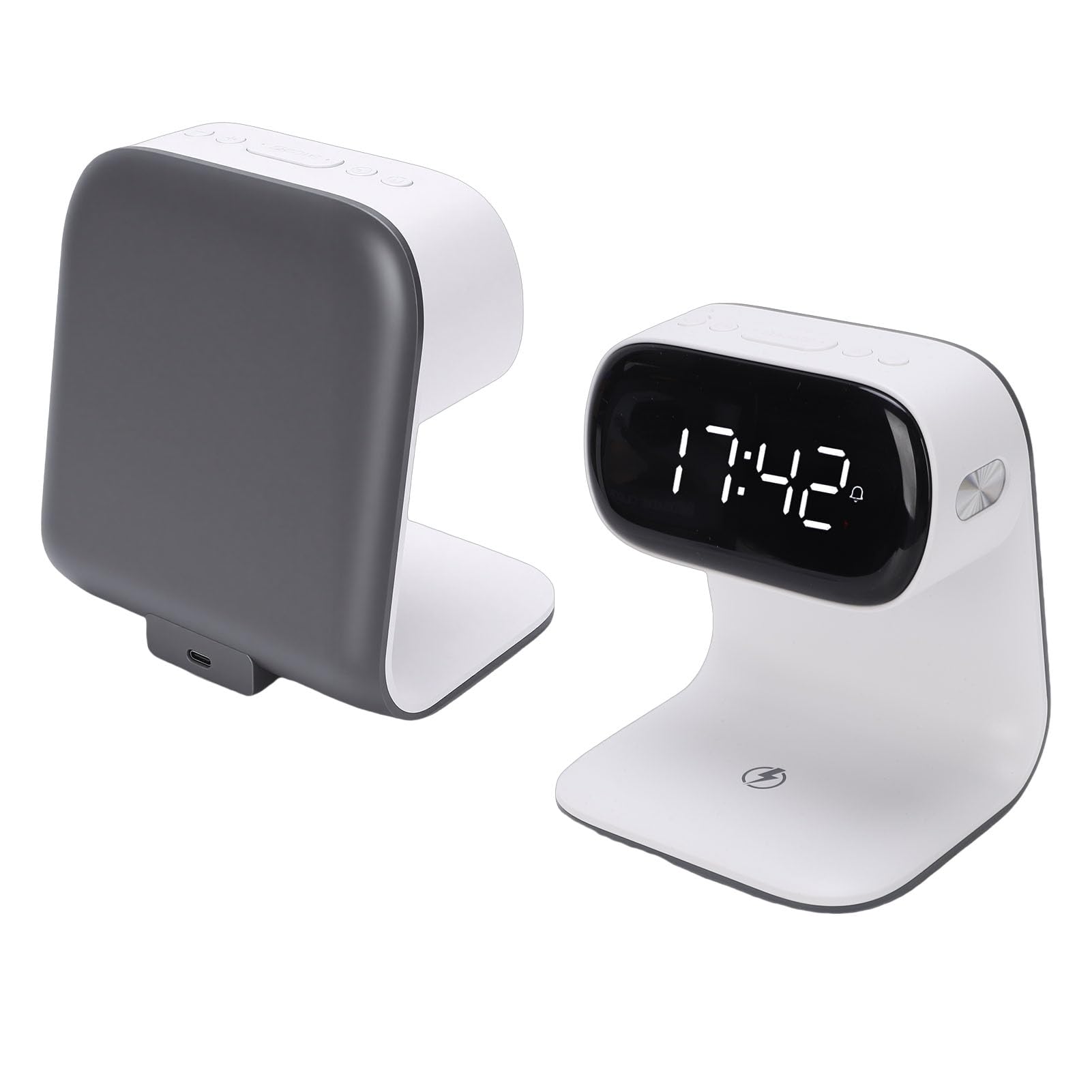 Sveglia Intelligente, Stazione di Ricarica Rapida Wireless con Luce Notturna Touch da 15 W, Orologio Digitale per Camera da Letto, Soggiorno