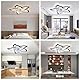 LED Leise Deckenventilator Mit Beleuchtung 50W Deckenlampe Mit Ventilator Mit Fernbedienung /APP Dimmbare Lampe Mit Ventilator 5 Lichter Blumenform Acryl Lampenschirm Wohnzimmer Schlafzimmer Schwarz