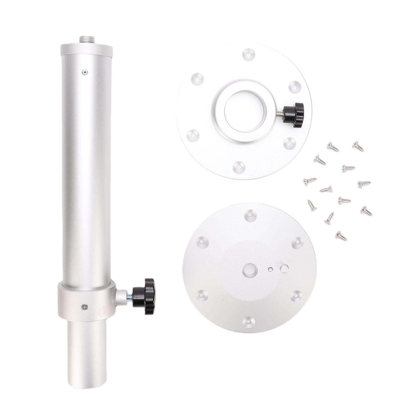 Pedestal de Mesa para Barco de Aluminio Ajustable con Diseño Desmontable para Casa Rodante de Yate RV, de 17,7 a 27,5 Pulgadas, Capacidad de Carga Resistente, Material Inoxidable
