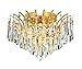 Victoria 6 Light 10" Semi Flush Mount Finish: Gold, Crystal Grade: Strass Swarovski