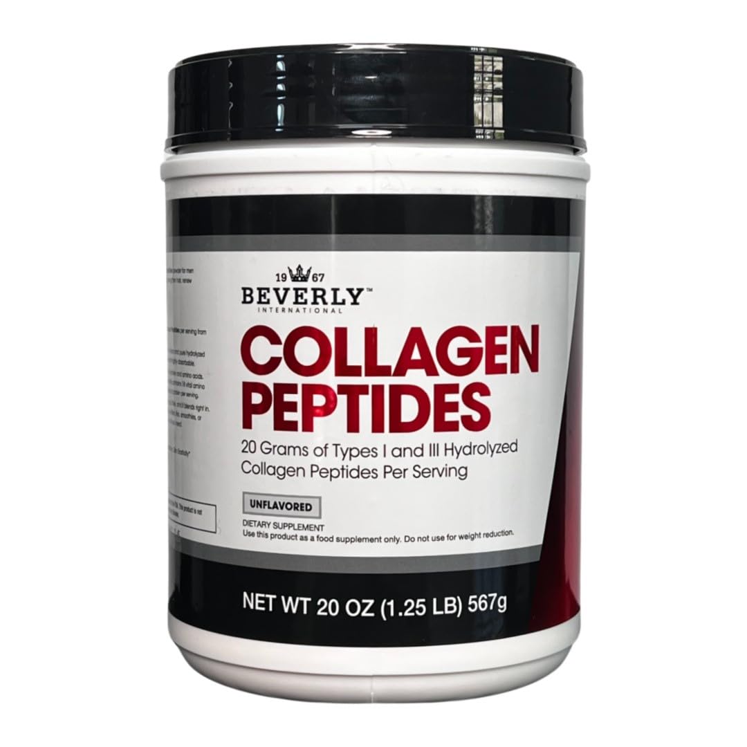 Collagen Peptides Protein Powder. Youthful Appearance- Skin, Hair, Nails, Bones and Joint Health. Easy to Use, Highly Absorbable. 18 Grams of Protein, Unflavored 20 oz.