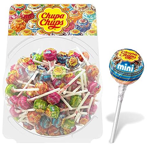 Chupa Chups Lutscher Kugel Display 4 Sorten | 360 Lutscher | Marken-Lollies mit Top-Präsentation | Orange, Erdbeere, Cola & Apfel Geschmack Cover