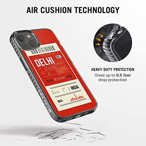 Image of DailyObjects Delhi City Tag Stride 2.0 Case Cover Compatible with iPhone 13 | Slim Back Cover | Designer Matte Finish | Hard Ultra Protective & Shockproof