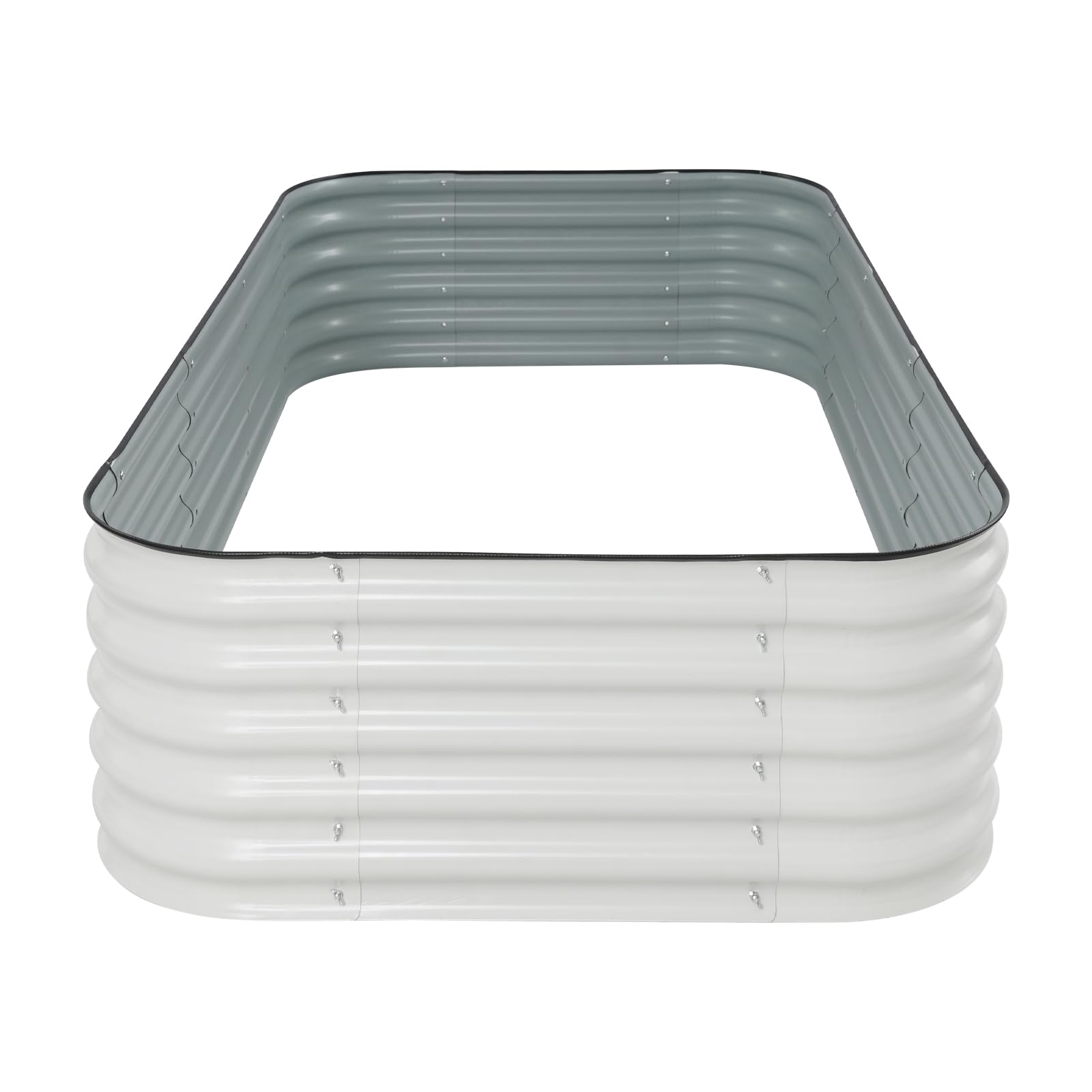 Kit de bancal alto de metal, kit de jardinera de acero galvanizado engrosado, jardinera de jardín, para exteriores, verduras, hierbas, flores y frutas, semillero de jardín (240 x 60 x 43 cm)