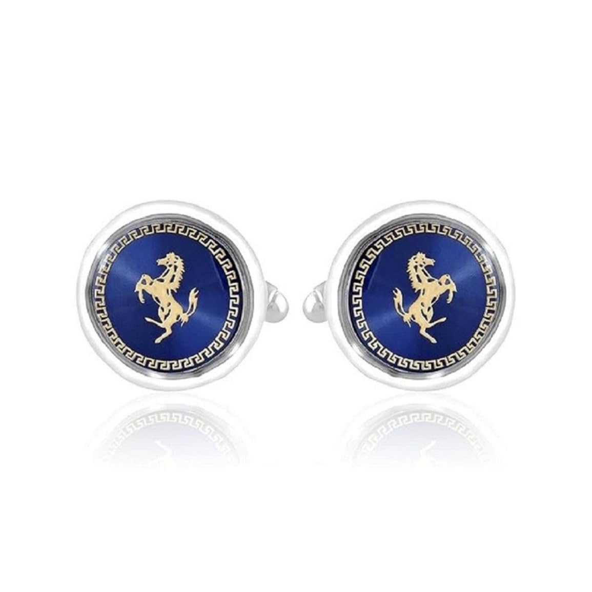 zitti Designer Cufflinks for Men, Silver Metal-picture-42