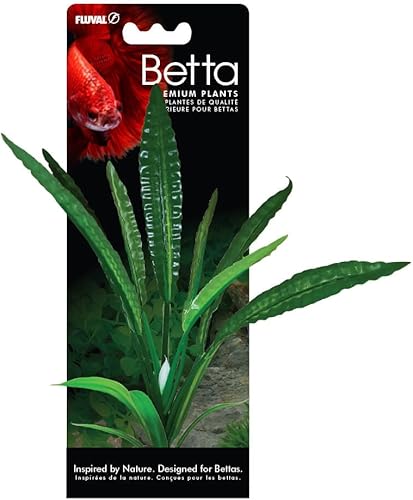Fluval Planta plástica de la trompeta del agua de Betta, decoración plástica del acuario de la planta