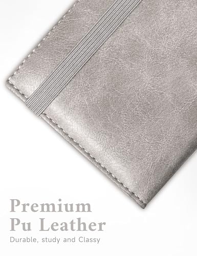 Image of Zreal Checkbook Cover for Men & Women, Premium Vegan Leather Checkbook Holder for Top & Side Tear Duplicate Checks with RFID Blocking (Distressed Grey)