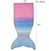 softan Adults Mermaid Tail Blanket, Ladies Mermaid Tail Blanket, Mermaid Tail Blankets for Girls with Rainbow Ombre Fish Scale Design, Plush Flannel Fleece Mermaid Blanket Gift for Women - 25