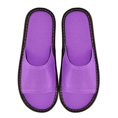 Dark Orchid Purrple Bathroom Sandal Indoor Breathable Cute Beach Sandals for Airplane Guests Party3