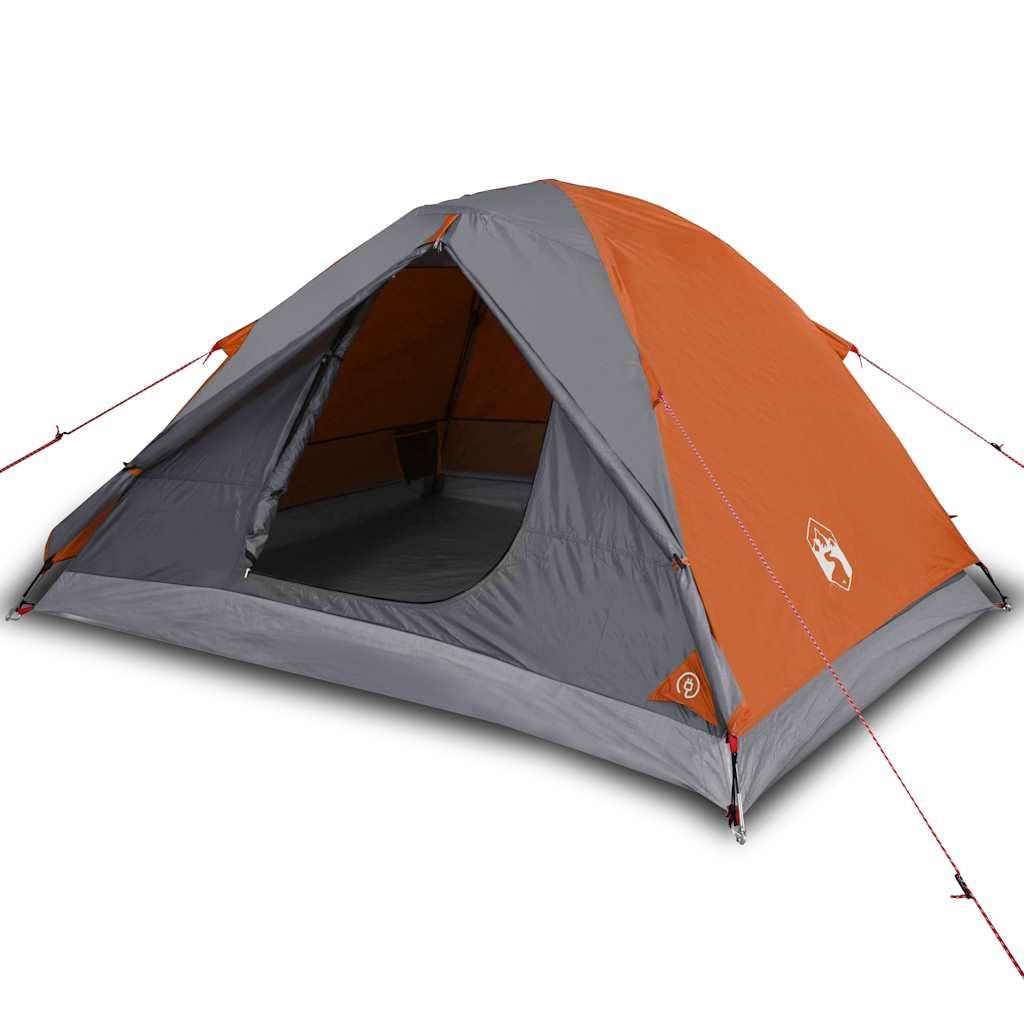 Tienda de campaña con cúpula para 6 personas, color naranja, con toldo extraíble, ligera tienda familiar de poliéster para camping, actividades al aire libre, senderismo y festivales