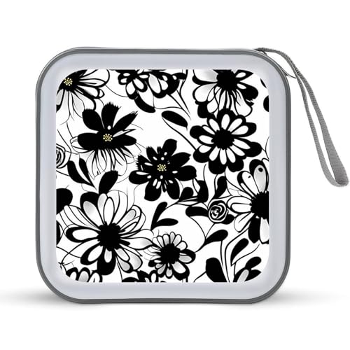 Rangement CD gain de place pour bureau et maison motif fleurs rétro