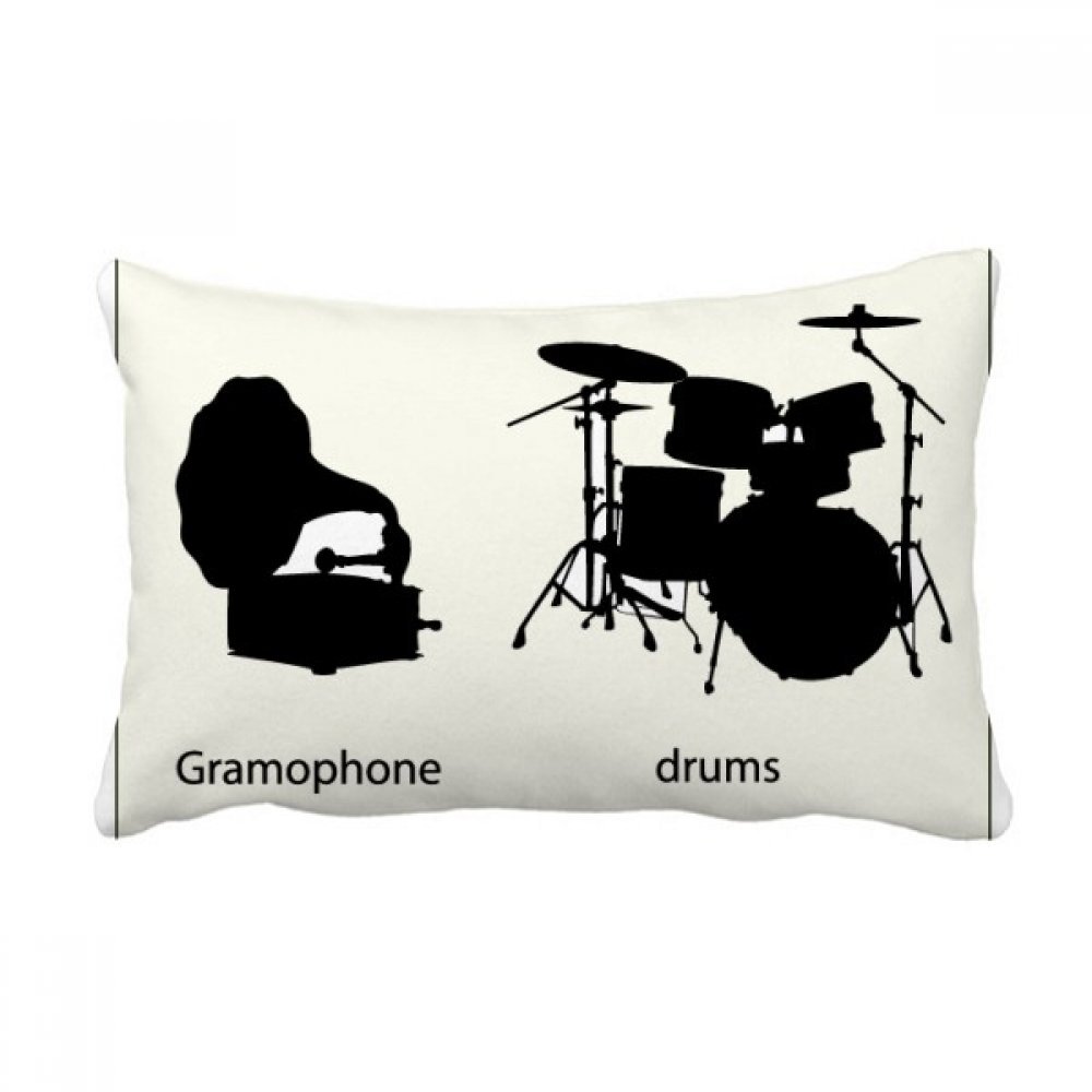 Oreiller lombaire motif batterie de musique pour un salon moderne et chaleureux