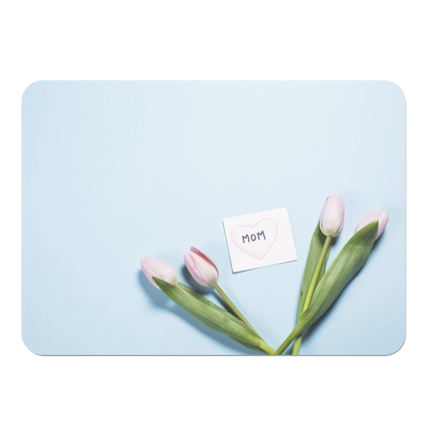 Set de table liège tulipes : cadeau fête des mères, napperon souple x4