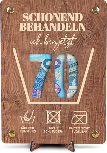 70 Geburtstag Geschenk - XL Geldgeschenk aus Holz inkl. Ständer | Schonend behandeln 70-70 Geburtstag Frauen, 70 Geburtstag Männer, 70 Geburtstag Karte, 70. Geburtstag Karte Lustig 70 Geburtstag Geschenk - XL Geldgeschenk aus Holz inkl. Ständer | Schonend behandeln 70-70 Geburtstag Frauen, 70 Geburtstag Männer, 70 Geburtstag Karte, 70. Geburtstag Karte Lustig