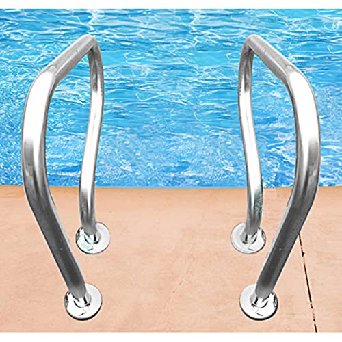Barandal para piscina de acero inoxidable 304 con cubierta azul miniatura 3